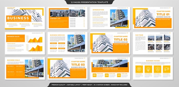 corporate presentation template premium style