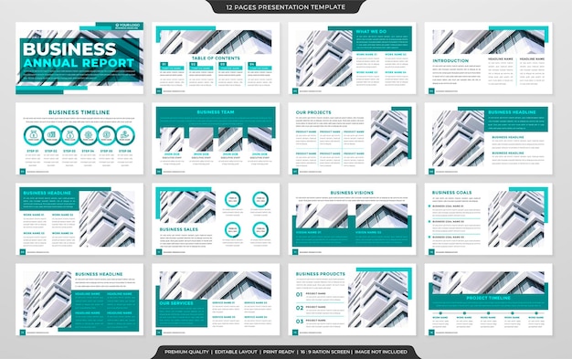 corporate presentation template with minimalist style