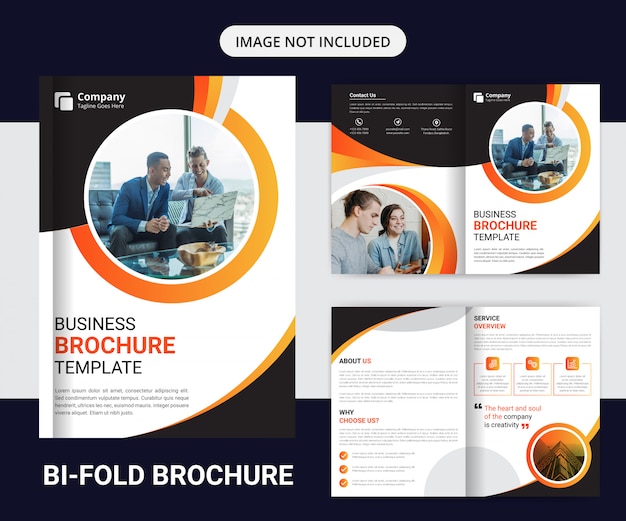 Corporate professional bifold business brochure design template