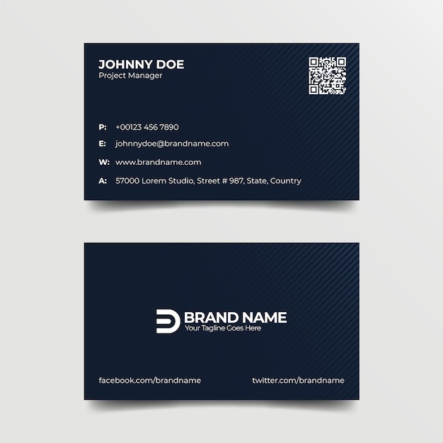 Corporate Professional Blue Business Card Template