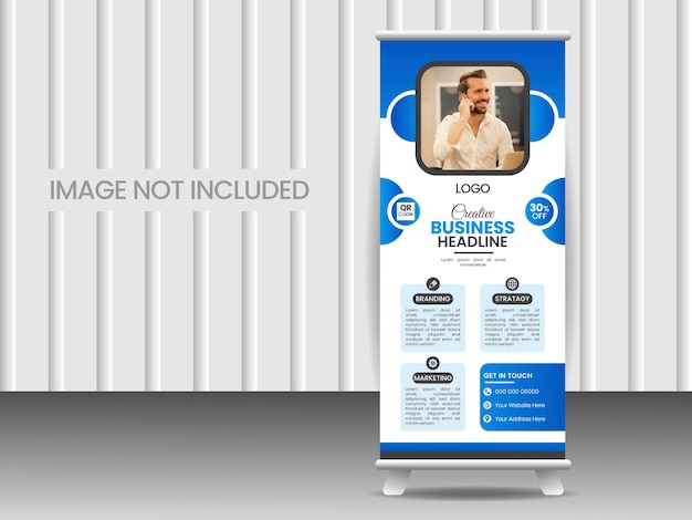 Corporate roll up banner design template