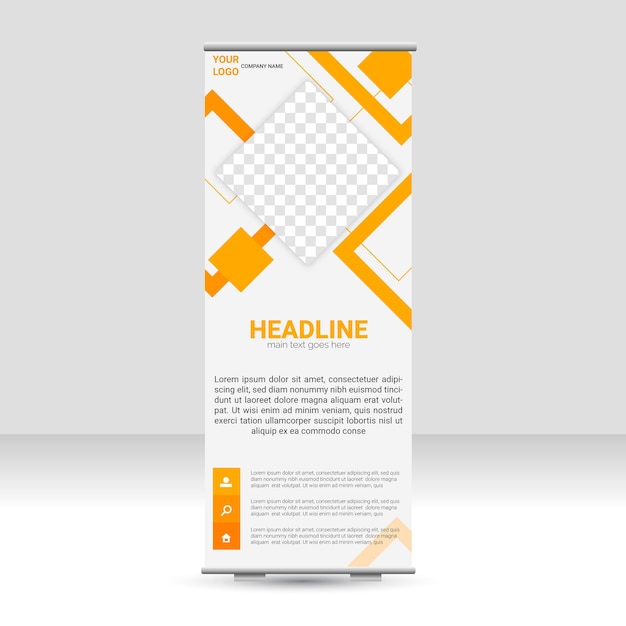 Corporate roll up banner  template  design concept