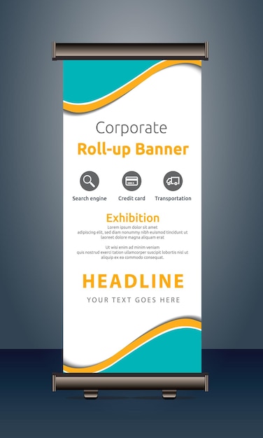 corporate roll up display standee for presentation purpose