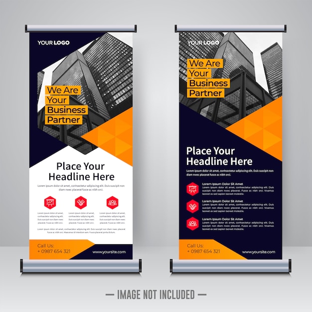 Corporate rollup or banner design template