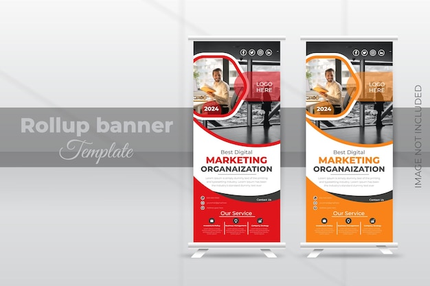 Corporate rollup banner design template