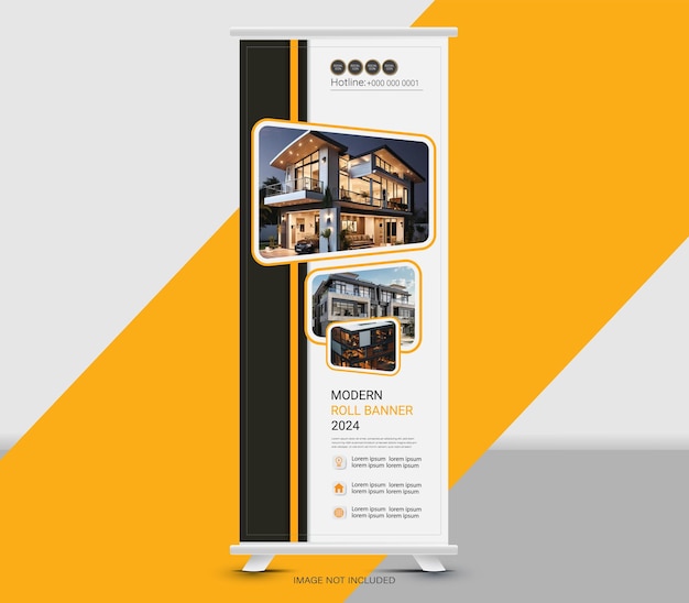 Vector corporate rollup banner template design