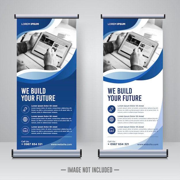 Corporate rollup or X banner design template