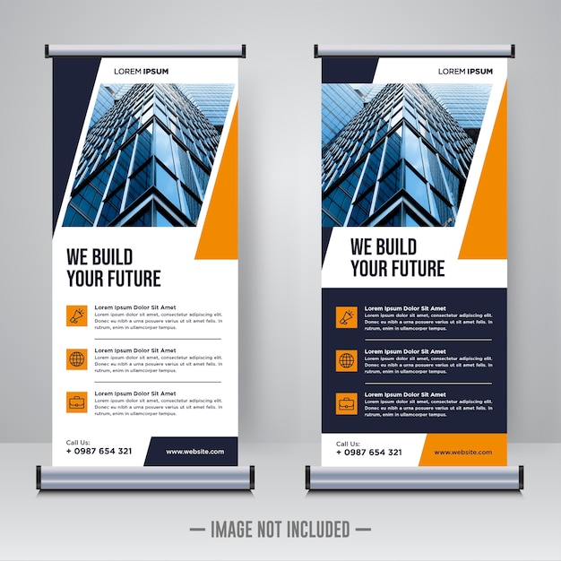 Corporate rollup or X banner design template