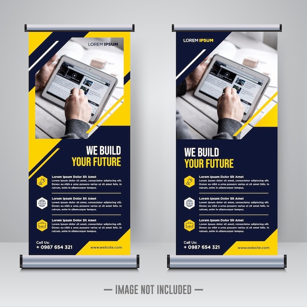 Corporate rollup or X banner design template