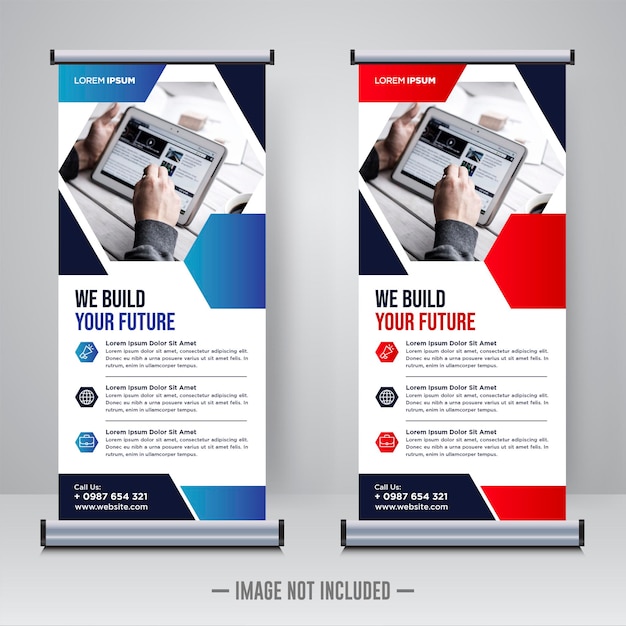 Corporate rollup or X banner design template