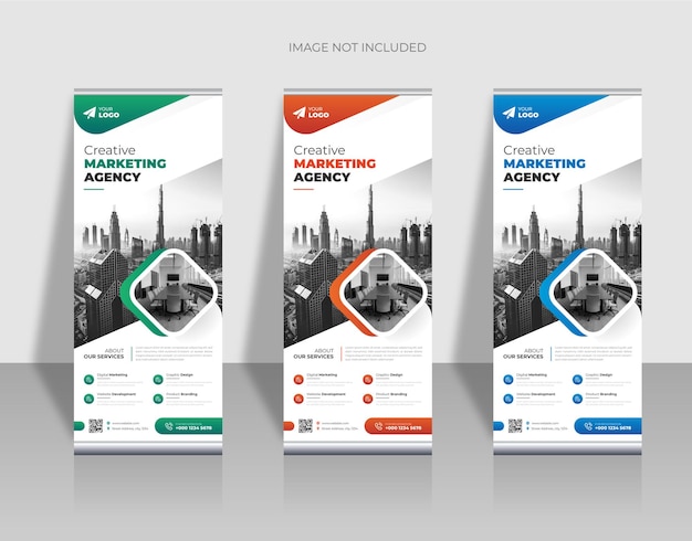 Corporate rollup or x banner template