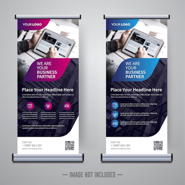 Corporate rollup or x banner  template