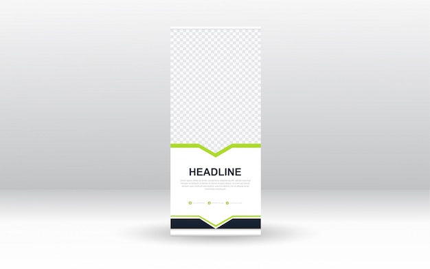 Vector corporate rollup xbanner template design