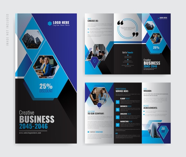 Corporate Service Brochure Business Trifold Brochure Design Template