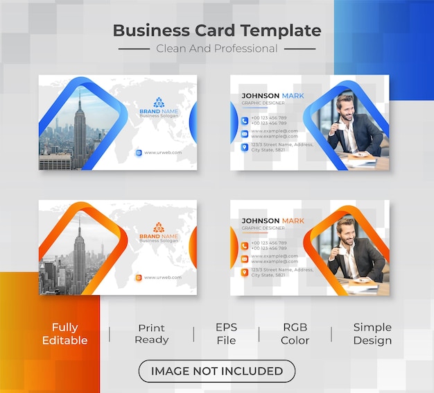 Corporate and simple visiting card template