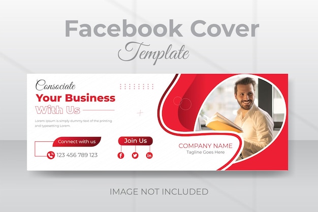 Corporate social media marketing facebook cover banner template