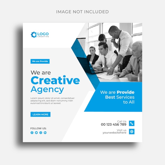 Corporate social media post and Creative web banner template