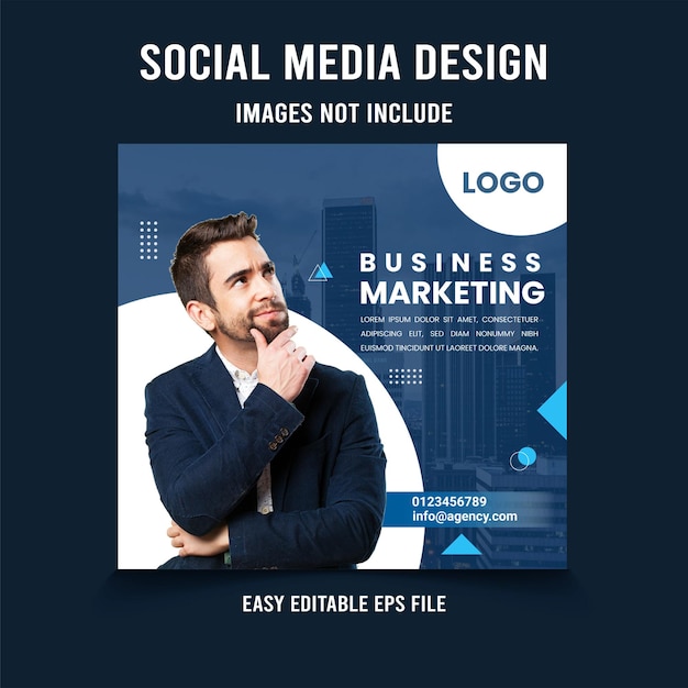 Corporate social media post template