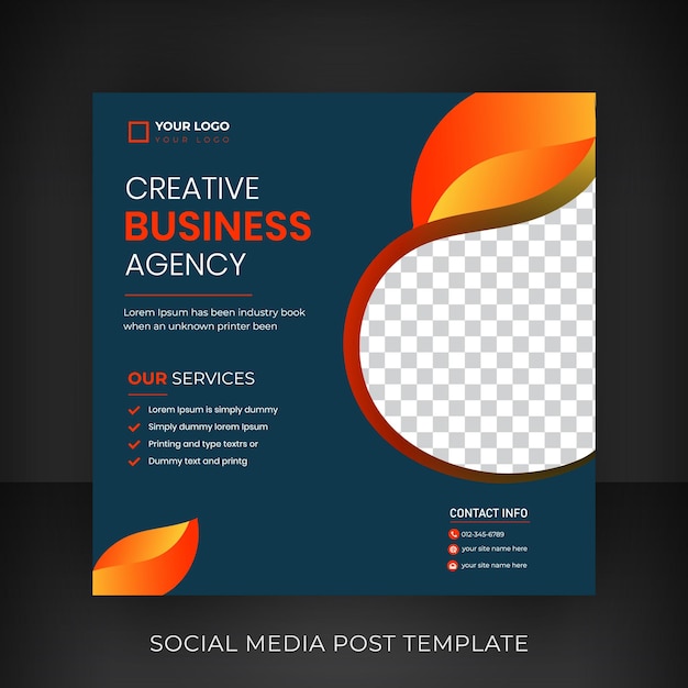 corporate social media post template