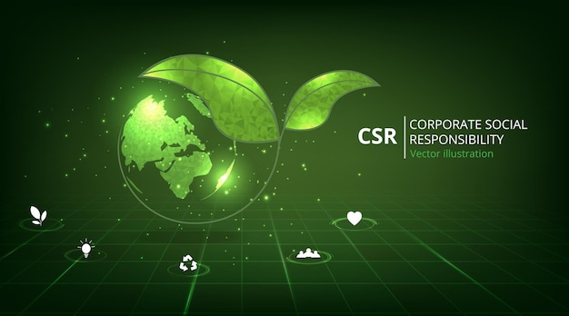 Corporate social responsibility concept