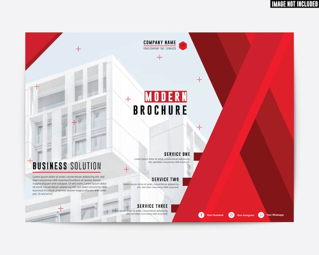 Corporate Style Premium Red Color Business Brochure Annual Report