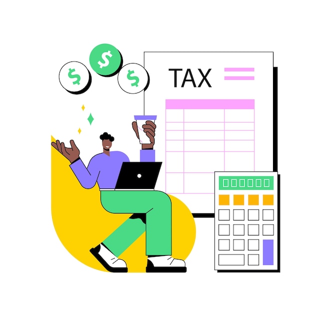 Corporate tax abstract concept vector illustration