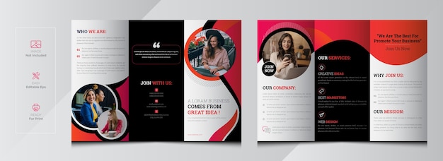 Corporate tri-fold brochure template