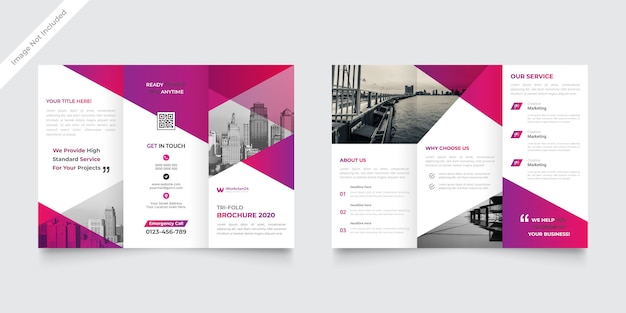 Corporate trifold brochure template