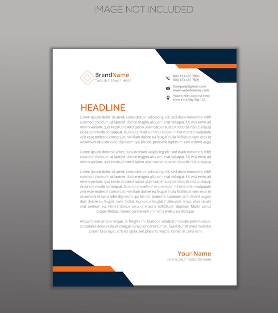 Corporate Unique Latter Head Design Template