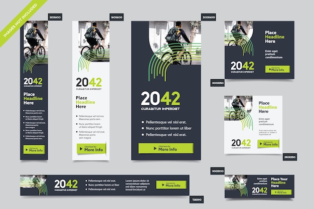 Corporate Web Banner Template in multiple sizes