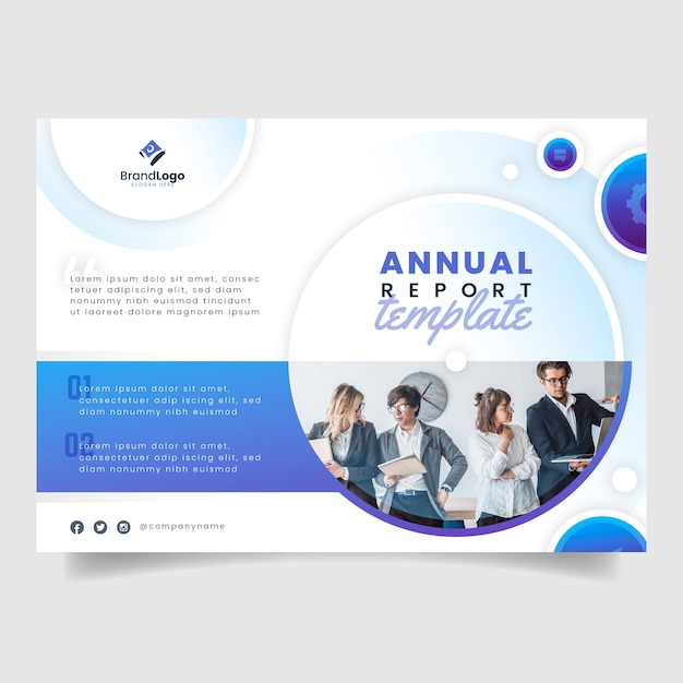 Corporative annual report template