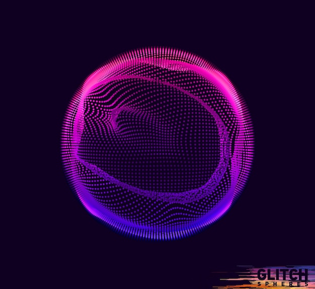 Corrupted violet point sphere