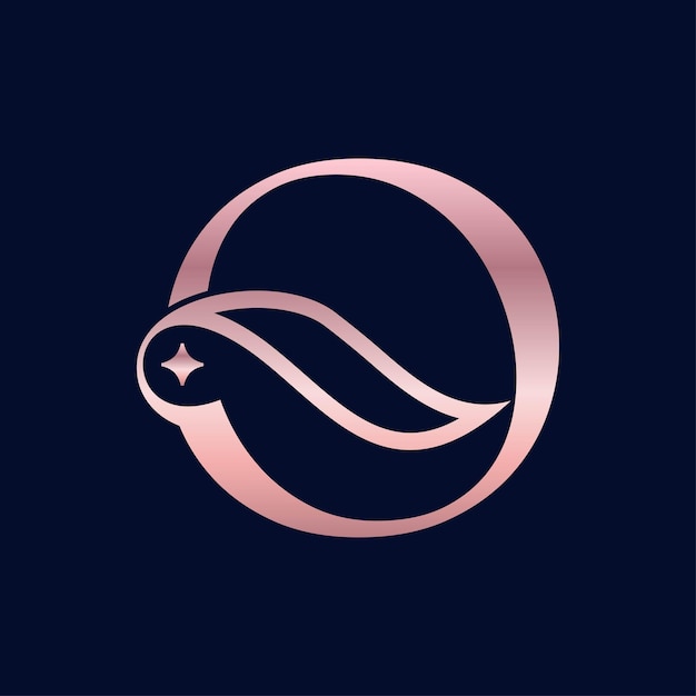 Cosmetic beauty logo brand letter O