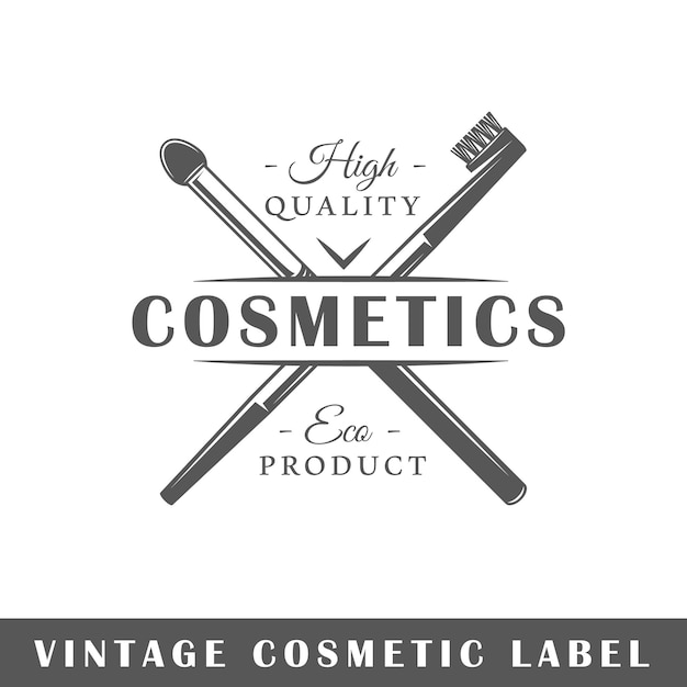 Cosmetic label isolated on white background