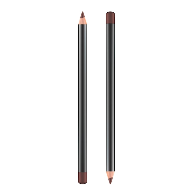 Cosmetic pencil. Eyebrow eyeliner makeup pen, vector