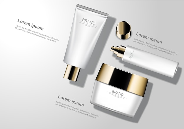 Vector cosmetic products template