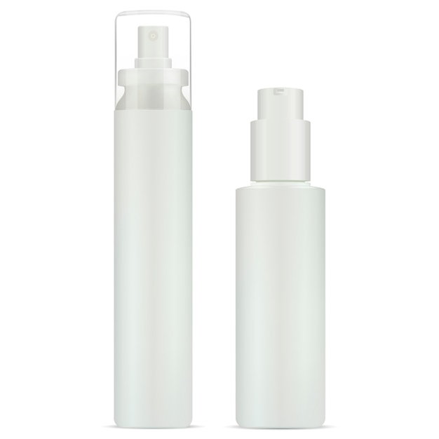 Cosmetic sprayer and dispenser pump bottle set