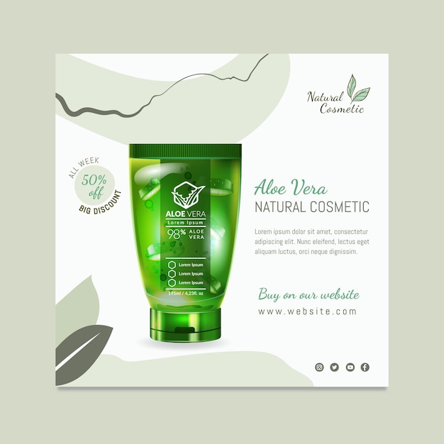 Cosmetic squared flyer template