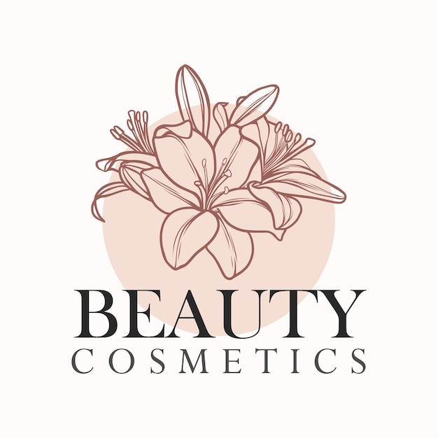 Cosmetics beauty logo template design