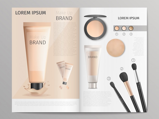 Cosmetics Products Catalog or Brochure Template