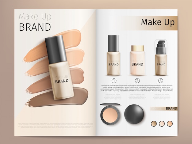 Cosmetics Products Catalog or Brochure Template