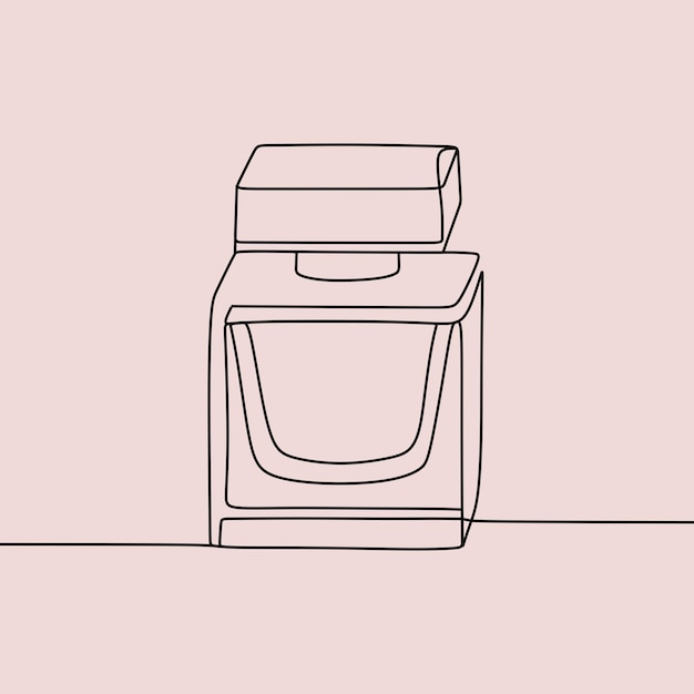 Cosmetics in single line art