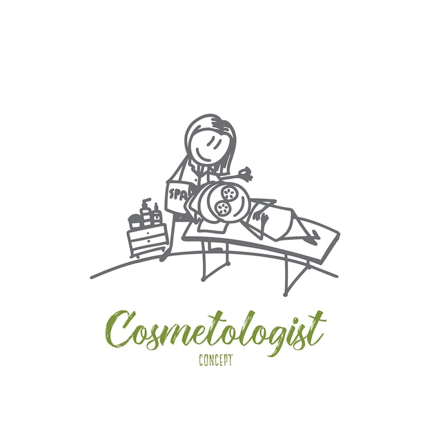 Cosmetologist concept illustration