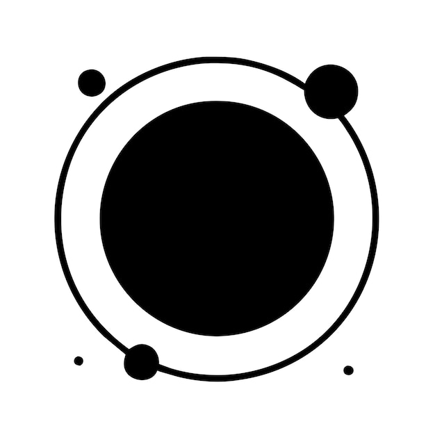 cosmic black hole vector graphics illustration EPS source file format lossless scaling icon design