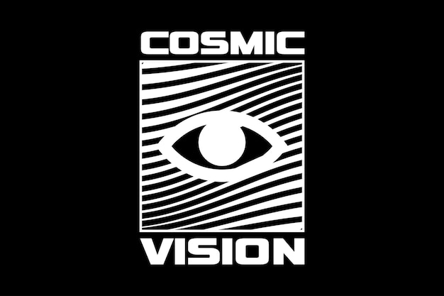 Cosmic vision logo with a black background