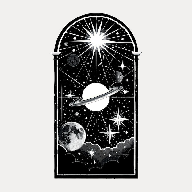 Cosmic window view illustration