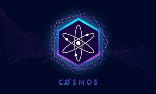 Cosmos ATOM gold coinCrypto currencyDigital money exchange