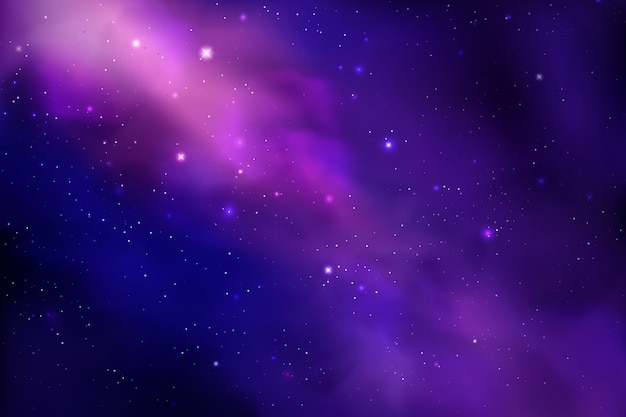 Cosmos background with realistic stardust; nebula and shining stars. Colorful galaxy backdrop.