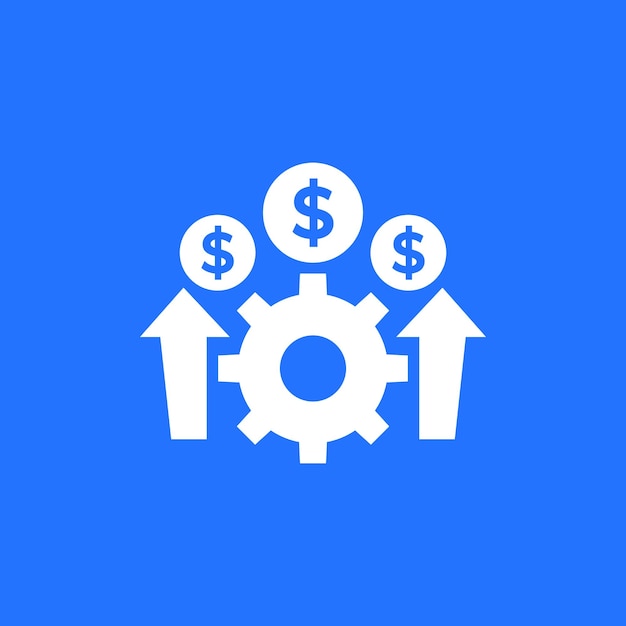 Cost effective financial efficiency growth icon