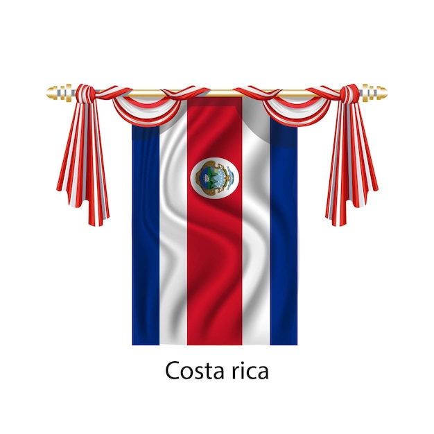 Costa Rica Flag Vector Illustration